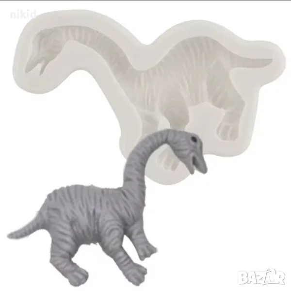 5 ВИД Изправен Динозавър силиконов молд форма за украса декор торта фондан шоколад гипс, снимка 1