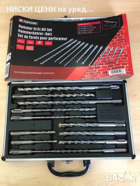 Комплект свредла за перфоратор PARKSIDE 12БР, снимка 1