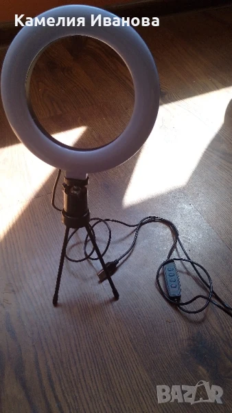 LED ринг лампа- статив за професионални снимки,клипове и видеа , снимка 1
