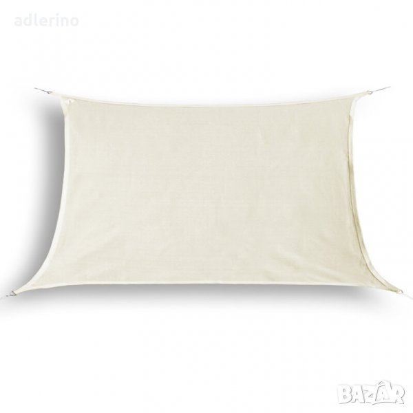 Слънчево платно, сенник, кремав, hanSe, правоъгълен, 3x4 м , снимка 1