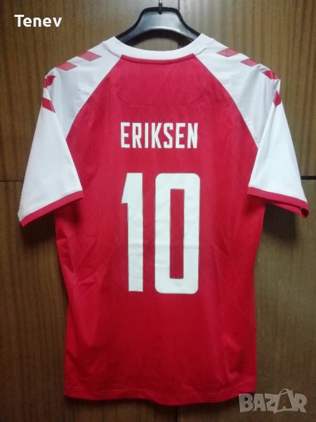 Дания Ериксен оригинална футболна тениска фланелка Denmark Eriksen Hummel L Euro 2020, снимка 1