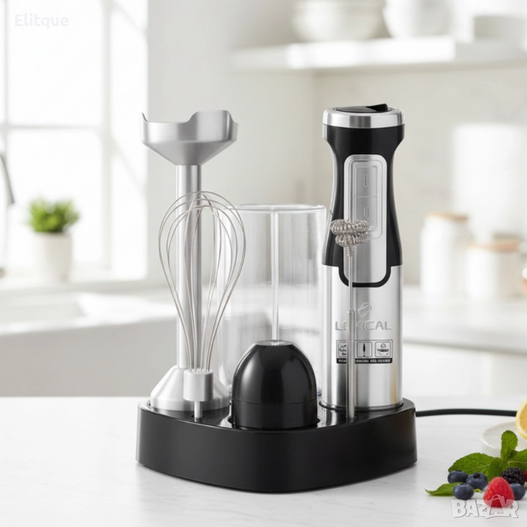 Мощен ръчен блендер Lexical-LHB-1666 6-в-1: Пасиране, разбиване и повече с 800W мощност, снимка 1