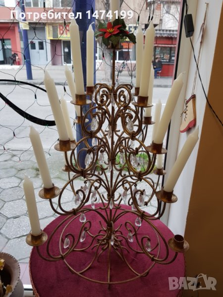 Голям свещник, ковано желязо, снимка 1