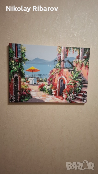 Италианско кафене 70х50 картина, декор, снимка 1