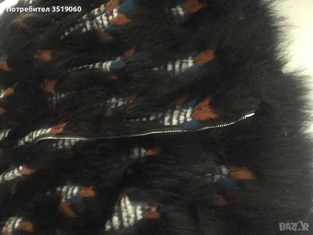 Зимно дамско яке естествен косъм , снимка 1