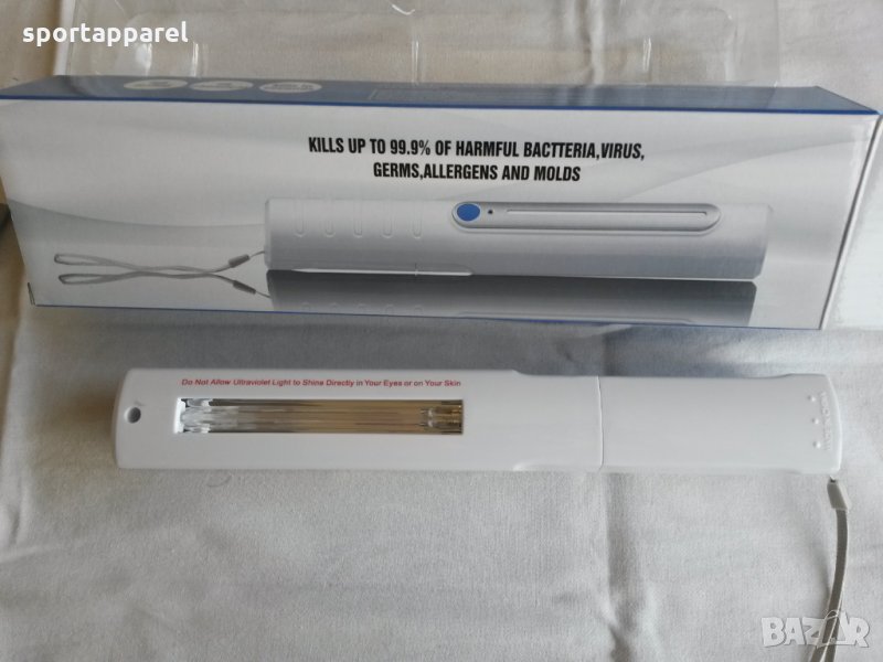 Портативна бактерицидна UV лампа за дезинфекция на всякакви предмети и помещения, снимка 1