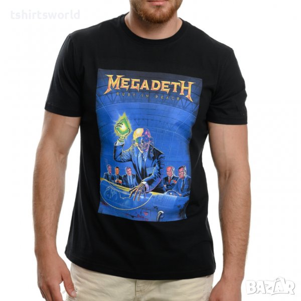 Нова мъжка тениска с дигитален печат на музикалната група Megadeth, снимка 1