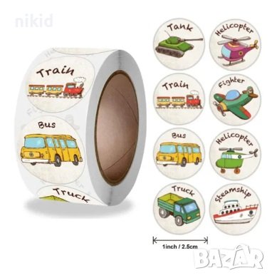 100 бр Самолет Влак Танк превозни средства самозалепващи лепенки стикери за ръчна изработка подарък, снимка 1
