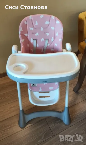 Столче за хранене Lorelli Campanella Pink, Регулируемо 6-36 месеца, снимка 1