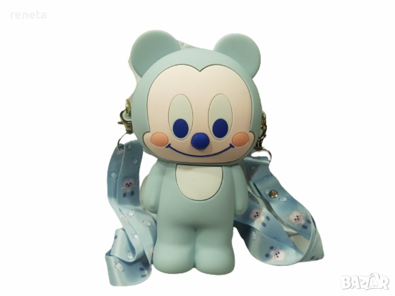 Чанта Ahelos, Мики Маус, Гумена, Син, 22х11 см., снимка 1