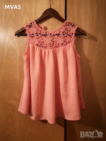 Нова лятна блузка за бременна S размер коралова и жълта, снимка 1