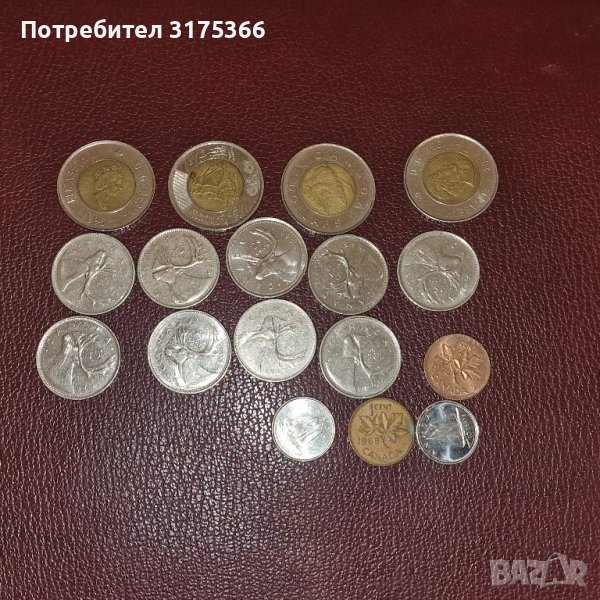 Долари  и четвърт центове Канада плюс още една монета, снимка 1