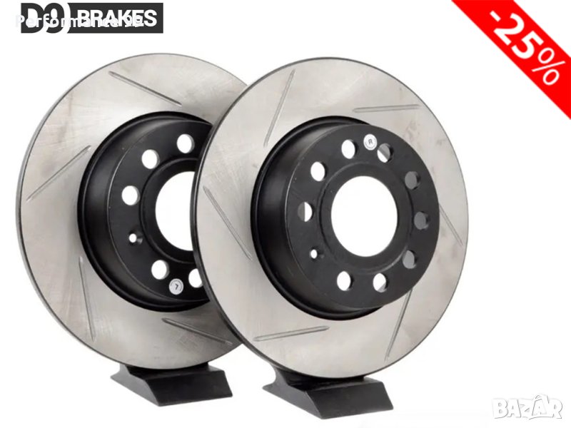 Нарязани задни спирачни дискове 282ммх12мм Audi, Seat, Skoda, VW, снимка 1