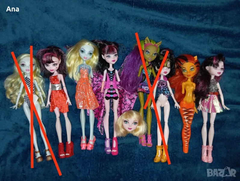 monster high doll  lot лот от 5 кукли монстър хай с дрехи и обувки, снимка 1