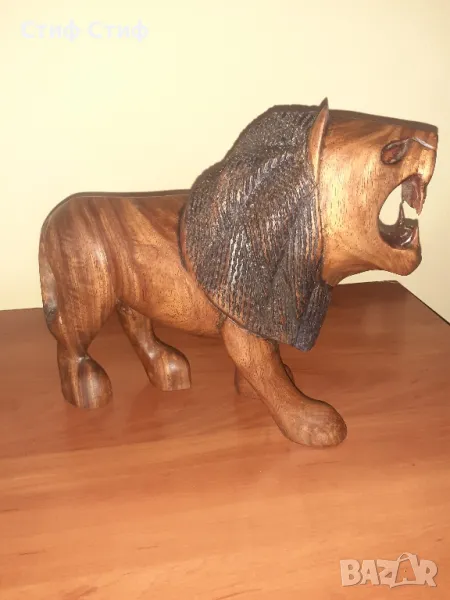 Дървен лъв, снимка 1