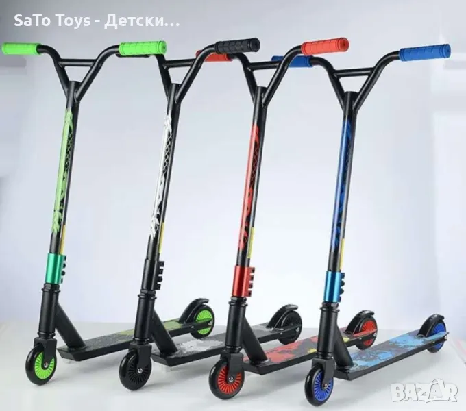 Тротинетка за трикове с метална спирачка и гумени ръкохватки, снимка 1