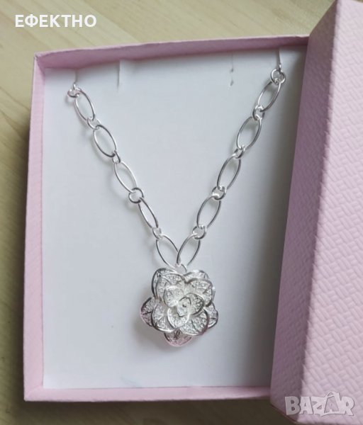 МАСИВНО! Дамско, ново сребърно колие с подарък-кутия, снимка 1