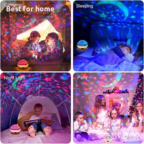 NIWWIN Проектор за стая/нощна светлина, въртенe на 360°, снимка 6 - Други - 52413515