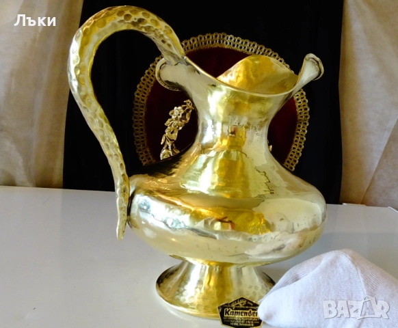 Царска бронзова кана за вино 3 л.,позлата. , снимка 8 - Антикварни и старинни предмети - 52806113