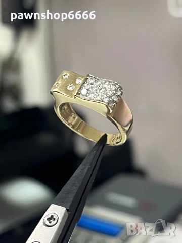 Златен пръстен 14 карата , снимка 3 - Пръстени - 50491962