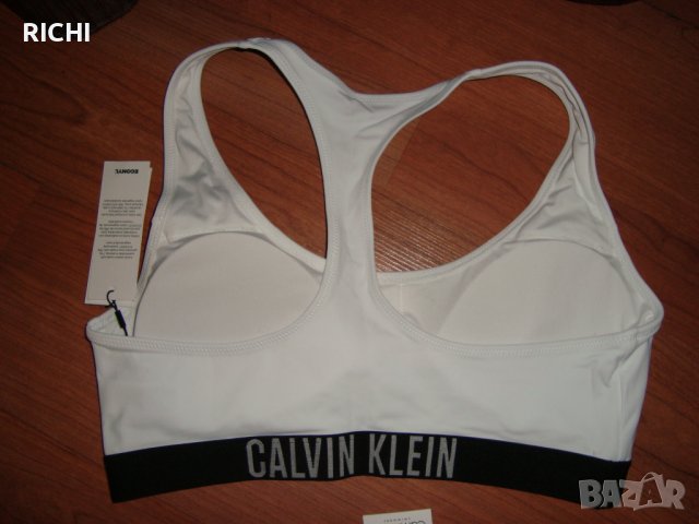 CALVIN KLEIN – Бански комплект бял тип бюстие нов, снимка 9 - Бански костюми - 39628061