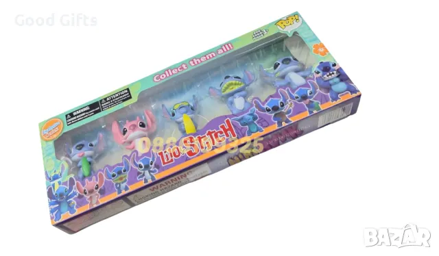 5 броя Фигурки Лило и Стич, Funko Pop Фигурки Lilo and Stitch