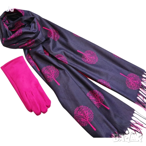 Комплект за подарък кашмир шал и ръкавица ул. Солунска7, гр София justsbag.com , снимка 8 - Шалове - 33259381