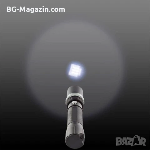 Мощен полицейски акумулаторен лед фенер CREE LED презареждаем регулируем фокус лов риболов къмпинг, снимка 8 - Къмпинг осветление - 51027702