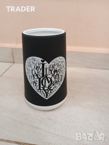 керамична ваза за цветя черна , снимка 4 - Вази - 43845124