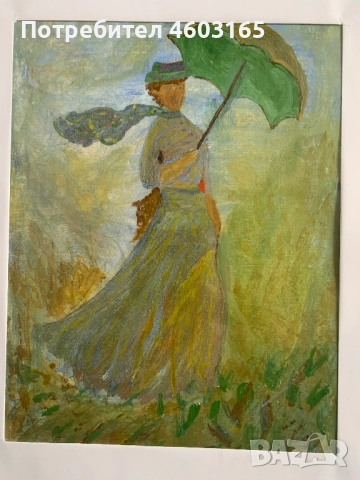 картина дама с чадър, снимка 4 - Картини - 52029492