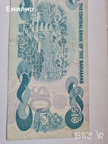 Rare. BAHAMAS  $ 10 DOLLARS ND 1984, снимка 6 - Нумизматика и бонистика - 34990941