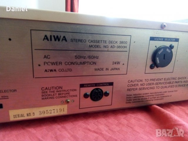 AIWA AD-3800 Cassette Deck, снимка 4 - Декове - 35660891