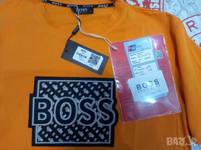 Hugo Boss - тениска размер Л, снимка 3 - Тениски - 40171778