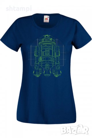 Дамска тениска Star Wars r2d2, Филм,Игра,superhero,Изненада,Подарък,Повод,, снимка 5 - Тениски - 37732501