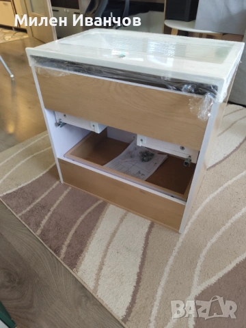 PVC Мебел за баня FORLI 60 OAK - Шкаф + Мивка, снимка 5 - Мивки - 53481005