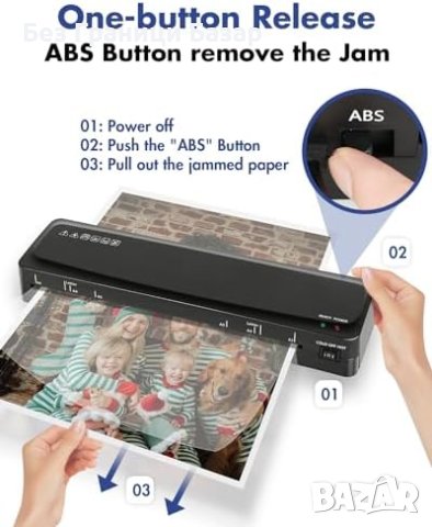 Нова Бърза A3 А4 А5  Ламинираща Машина 360мм/мин Тиха Преносима, снимка 8 - Друга електроника - 43298729