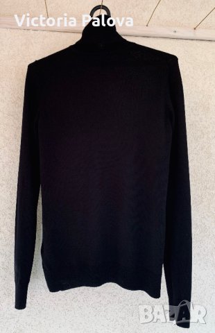 UNIQLO тънко черно поло унисекс100% меринос, снимка 10 - Блузи с дълъг ръкав и пуловери - 40634479