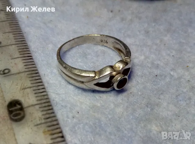 СТАР АНГЛИЙСКИ СРЕБЪРЕН ПРЪСТЕН СРЕБРО 925 с ГНЕЗДО За ВГРАЖДАНЕ на СКЪПОЦЕНЕН КАМЪК 47545, снимка 9 - Пръстени - 49704297