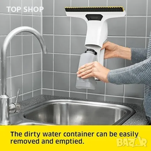 Нова Kärcher WV 6 Професионална Прахосмукачка за Прозорци, 100 мин Батерия, снимка 2 - Тримери - 49970902