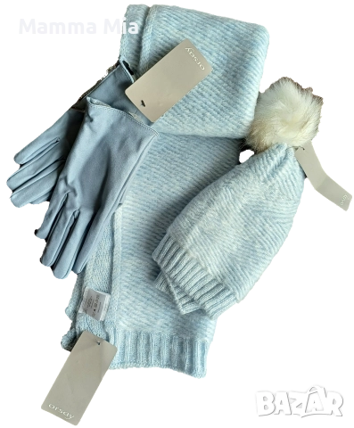 Комплект НОВИ шапка, шал и ръкавици 