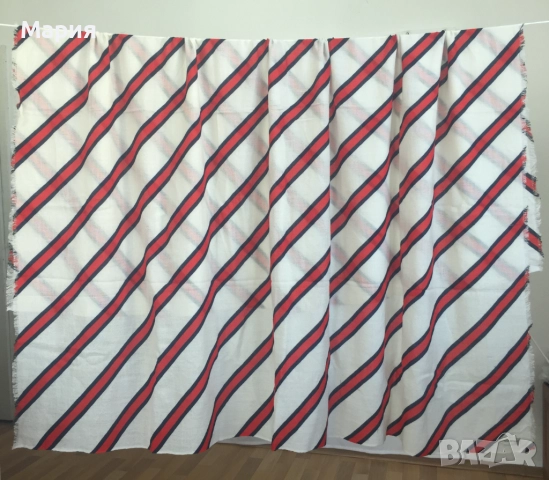 100% Kaшмир Марков Дамски Шал by Malene Birger Милене Биргер Голям Широк Бял Червен Рае, снимка 13 - Шалове - 51869124