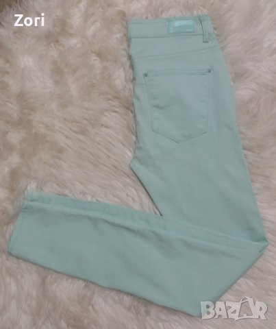 Панталон тип дънки в цвят аква, снимка 2 - Панталони - 43068505