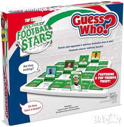Нова английска Настолна Игра Guess Who Футболни Звезди – 6+ Години, снимка 3 - Настолни игри - 51760946