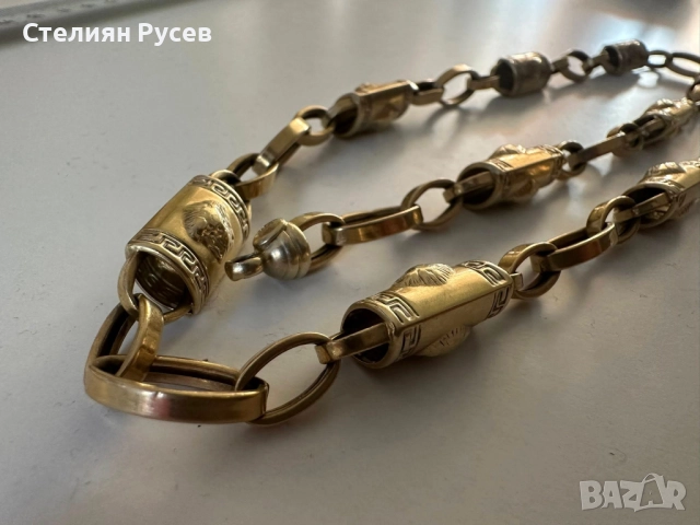 30.58гр 63см мъжки златен ланец версаче / златно колие / синджир / ланец / злато / златен / GOLD 585, снимка 6 - Колиета, медальони, синджири - 52028580