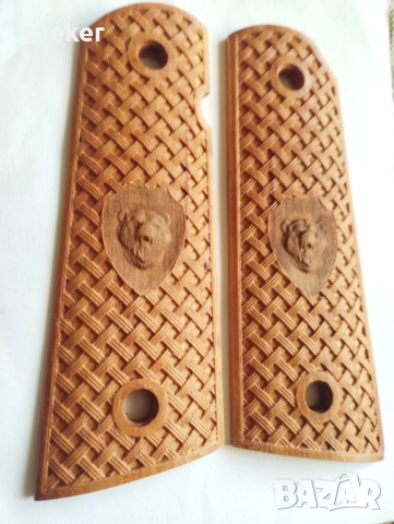 Дървени чирени за пистолет Colt 1911, снимка 3 - Оборудване и аксесоари за оръжия - 51600263