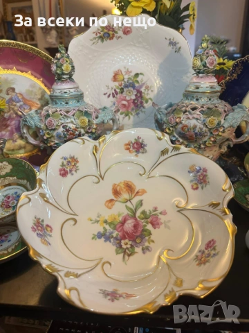 W. Germany  Circa  1964 “Jlmenau” автор и художник ръчно нарисувана купа (плато) Код P1899, снимка 3 - Декорация за дома - 53332547