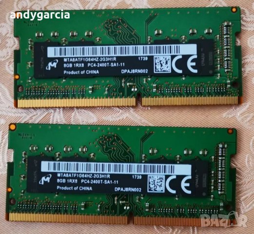 16GB DDR4 KIT 2400mhz Micron (Комплект 2x8GB DDR4) SODIMM PC4 рам памет лаптоп КИТ комплект, снимка 4 - RAM памет - 35435772