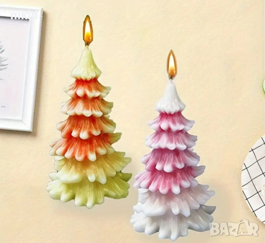 3D сет Коледни Автобус и елха силиконов молд форма фондан шоколад гипс свещ смола декор, снимка 7 - Форми - 52843930