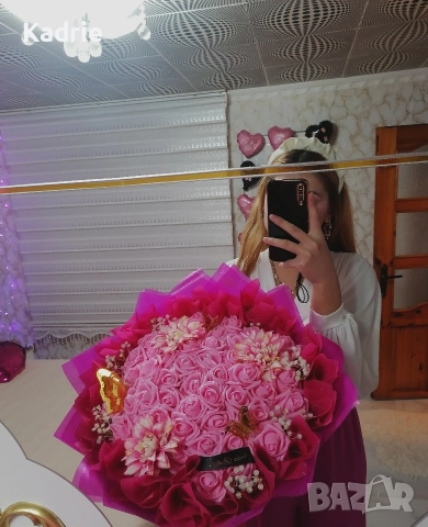 вечен букет от 50 рози 