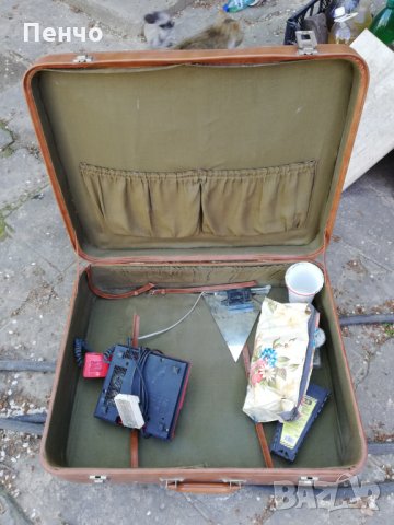  Кожен куфар запазен от едно време за декор декорация за кино филми представление театър, снимка 9 - Куфари - 28955439